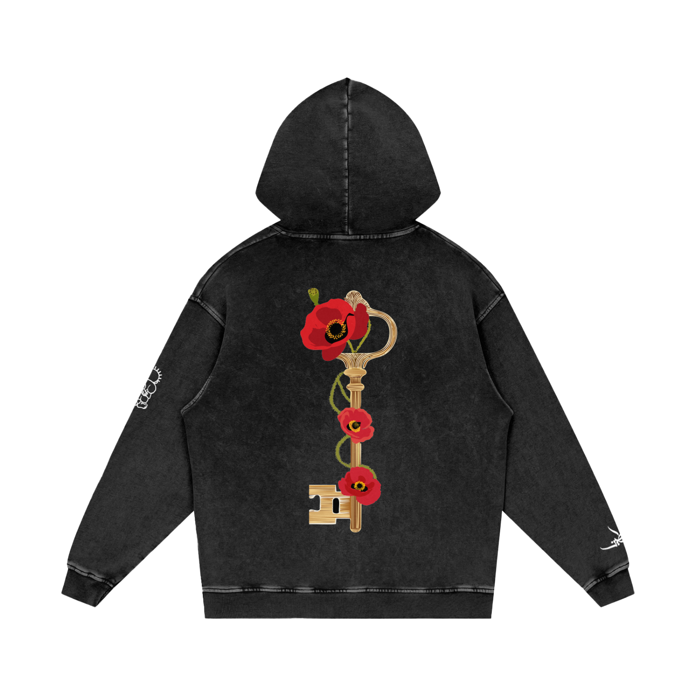 Palestina Libre Acid Washed Hoodie