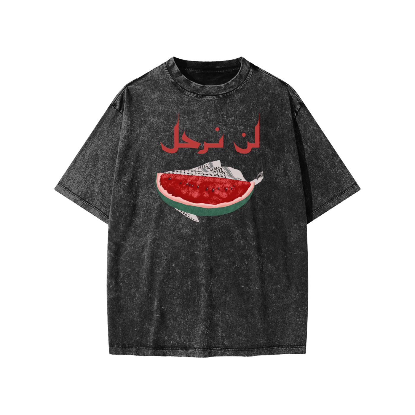 We won't leave Palestine Watermelon Kuffiya Kids T-shirt