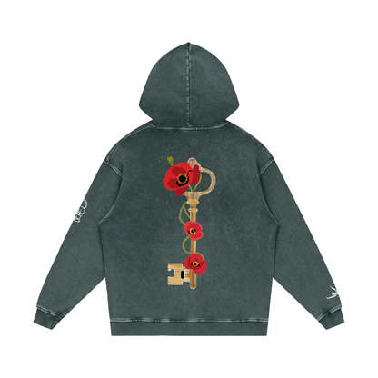 Palestina Libre Acid Washed Hoodie