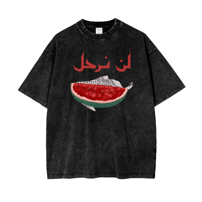 We won't leave Palestine Watermelon Kuffiya T-shirt