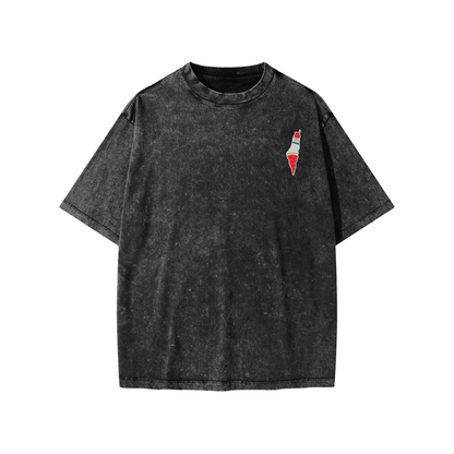 Palestine Map with Kuffiyah Print and Watermelon Kids T-shirt