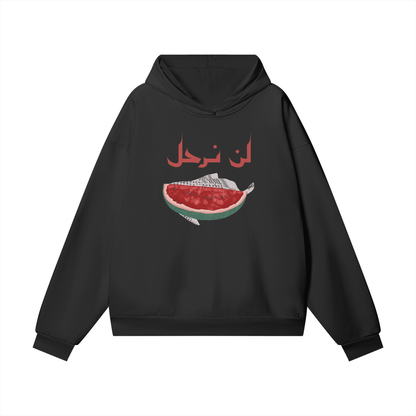 We won't leave Palestine Watermelon Kuffiya Premium Hoodie