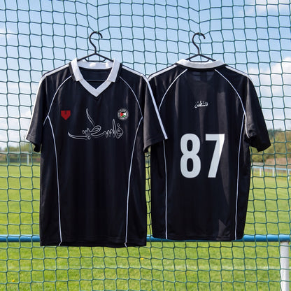 Palestine Striped V-Neck Football / Soccer  Jersey