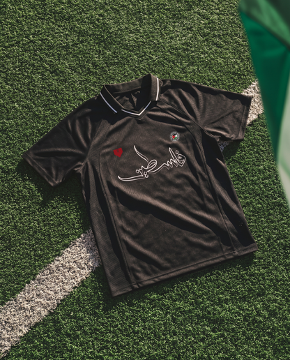Palestine Striped V-Neck Soccer Jersey