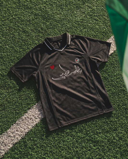 Palestine Striped V-Neck Soccer Jersey